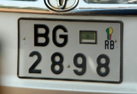 Benin Autokennzeichen hinten