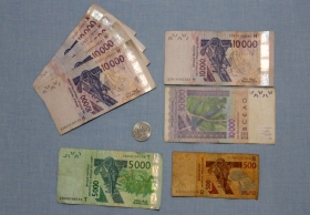 Benin und Togo Währung hinten