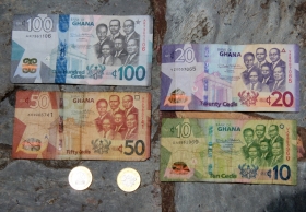 Ghana Währung Vorderseite