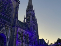 Der Dom wird blau angestrahlt