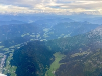 Flug über die Alpen