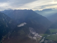 Flug über die Alpen