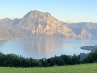 Berggasthof Urzn Altmünster Blick auf Traunsee und Traunstein