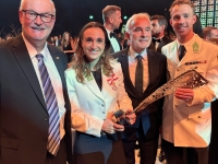 2024 10 03 Vadlau Lara und Mähr Lukas Segel-Olympiasieger bei der Sporthilfe Gala 2024